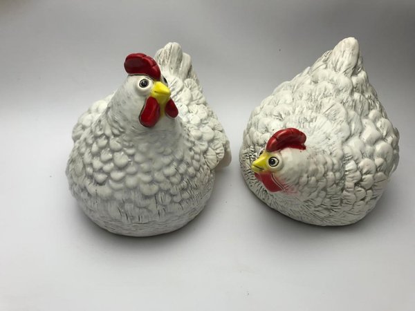 Zaun Hühner. Keramik wetterfest