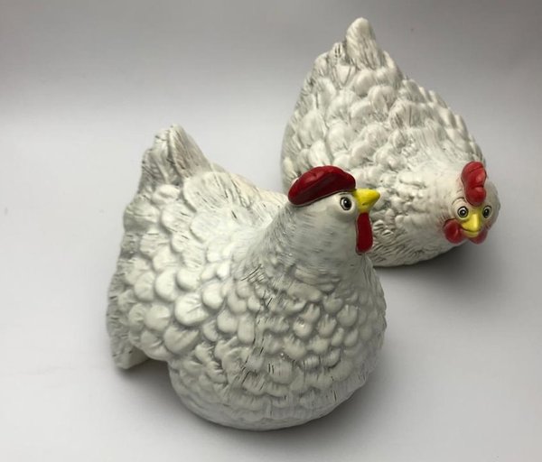 Zaun Hühner. Keramik wetterfest