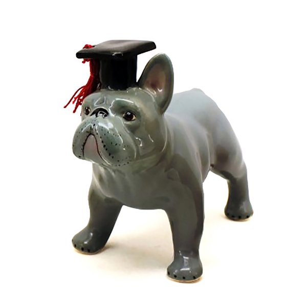Figur "Bulldog Französisch Gebildet" 16 x15cm, Ton, Keramik, SSO-7-2
