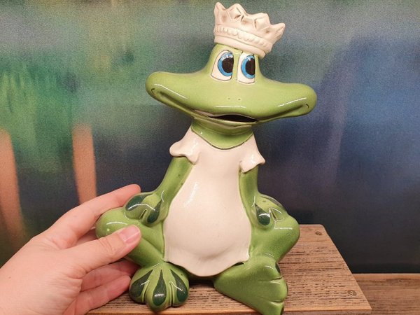 Keramik Frosch "Prinzessin" Gartenfrosch