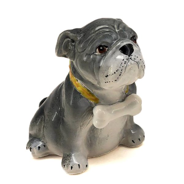 Keramik Hund grau