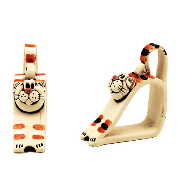 Figur "Katzenband" 7*7cm Ton, Keramik